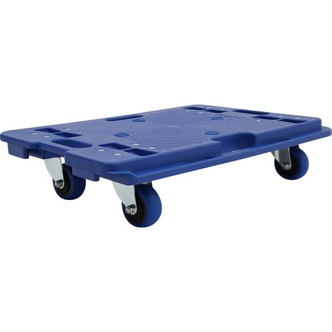 Chariot de déménagement de meubles, 4 roues universelles, capacité de charge de 150 kg, Bleu (1/2)