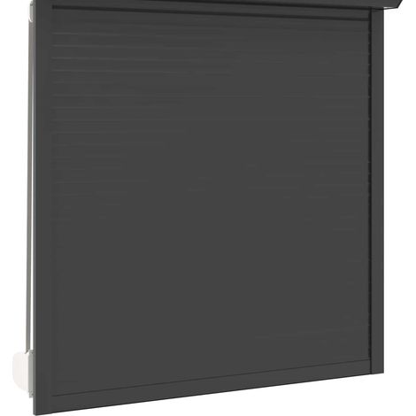 Rollladen Anthrazit 130 x 140 cm Aluminium und Polyurethan vidaXL