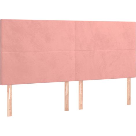 Maison Exclusive - Testiera Rosa 160x5x118/128 cm Velluto