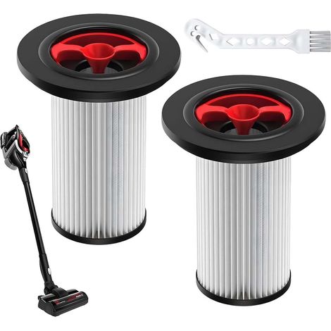 Lot de 2 filtres de rechange compatibles avec l'aspirateur Bosch Unlimited Gen2 Série 8. Filtre HEPA pour aspirateurs Bosch 12036642 et 12023349 avec brosse de nettoyage.