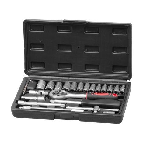 Werkzeugsatz Strend Pro, 25-teilig, Steckschlüssel, 1/4" Ratsche, im Koffer