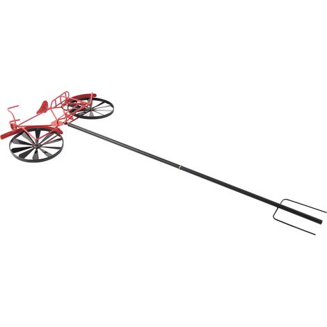 Vintage-Fahrradwindmühle, Vintage-Metallwindmühle, rote Gartendekoration (1/5)