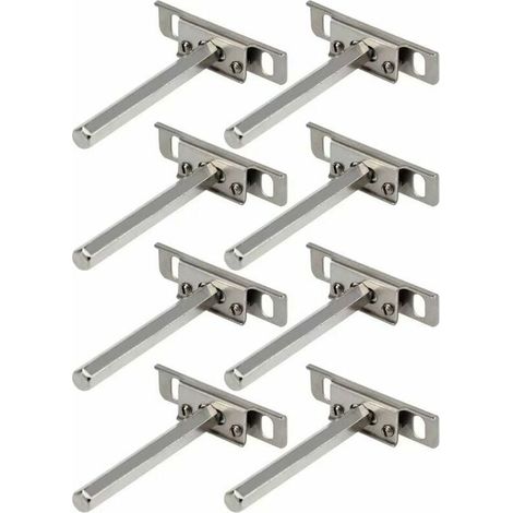 Metallhalterungen für schwebende Regale, 8 Stück, diskrete Wandhalterung zur Befestigung von Regalen, unsichtbare Befestigung der schwebenden Regalhalterung (1/5)