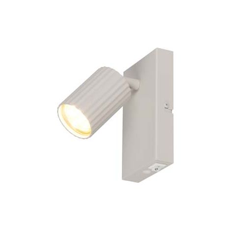 Wandleuchte Wandlampe Flurleuchte Schlafzimmerlampe Metall grau GU10 H 15 cm