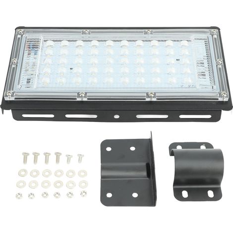 Ortviai Projecteur LED extérieur 50 W pour rue et cour – Blanc chaud, étanche IP65, aluminium, 180-240 V (1/5)