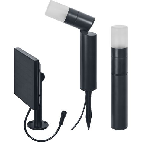 LEDVANCE SMART+ Garten Bluetooth Solar Spot- & Wegeleuchte, warmweißes Licht (3000K), ohne Strom nutzbar, bis zu 6,5 Stunden bei 100% Licht, Schutzklasse IP44, schwarz (1/5)