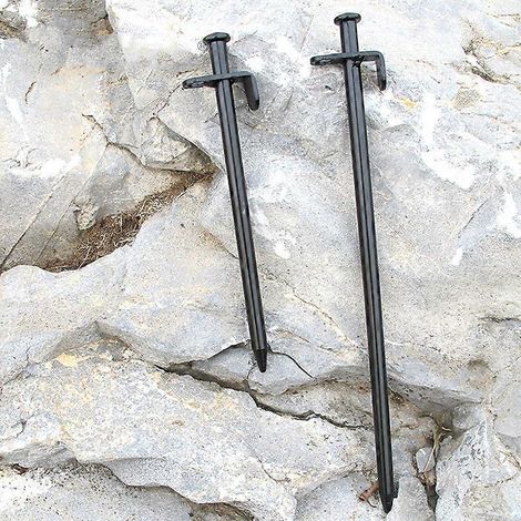 Accessoires pour tentes et auvents de camping en plein air : clous extensibles en acier haute résistance de 30 cm. (1/5)