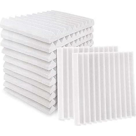Lot de 12 panneaux en mousse insonorisante, panneaux insonorisants en forme de coin pour studio d'enregistrement, panneaux muraux pyramidaux en mousse insonorisante pour studio d'enregistrement, etc., (1/5)