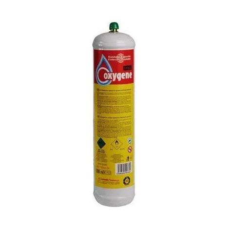 Castolin – Bouteille d'oxygène 1 litre 110 bars – Gaz pour soudage et découpe à flamme – Connecteur standard pour torches 3500 FLEX et 4000 FLEX PRO