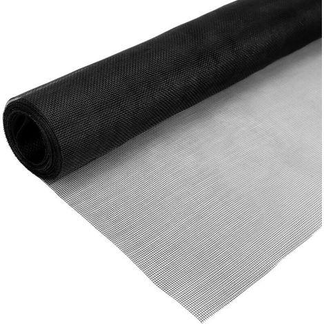 Rouleau Moustiquaire, Filet Moustiquaire En Fibre De Verre, 90 X 500 Cm, Garde L'air Frais En Circulation, Noir (1/5)