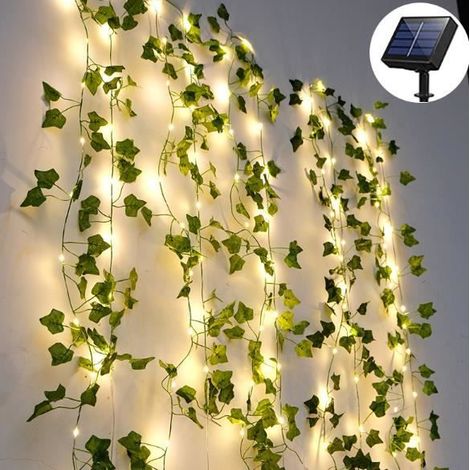1 guirlande lumineuse Ivy, 2 m avec 20 LED, fonction heure, décoration intérieure et extérieure (1/4)