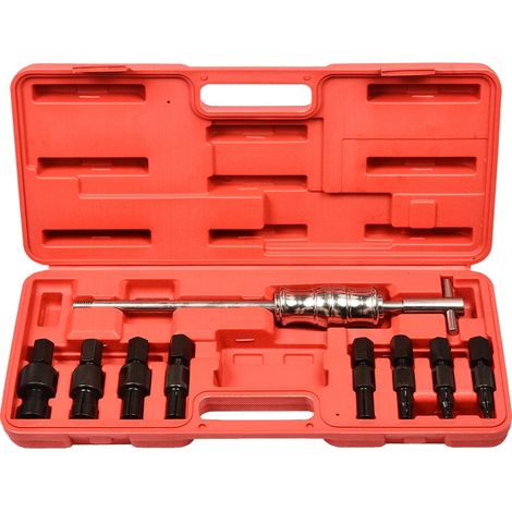 Herramienta para extraer rodamientos, construcción metálica duradera, compatibilidad interna versátil, modelo 1, 9 piezas. (1/2)