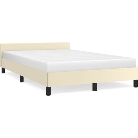 Maison Exclusive - Giroletto con Testiera senza Materasso Crema 120x200 cm (1/5)