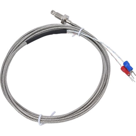 Thermocouple de type K, sonde à vis avec fil blindé mis à la terre, capteur de température 0-450℃ WRNT-01 (1/5)