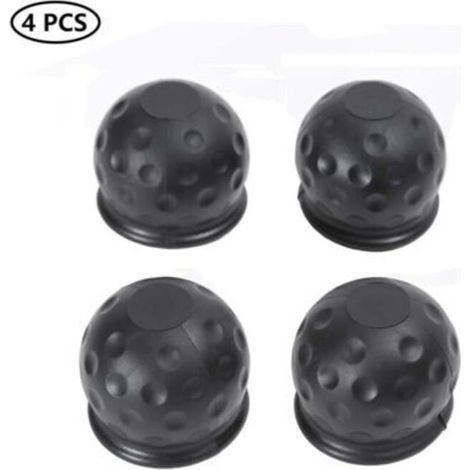 4 X 50 mm Cache Boule Attelage, Barre De Remorquage Boule Attelage Caoutchouc Noir, Capuchon De Protection De Boule D'attache Remorque, Protège Boule D'attelage Capuchon Protection(Caoutchouc)