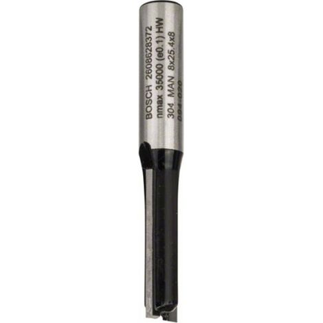Fresa recta, 8 mm, D1 8 mm, L 25 mm, G 56 mm