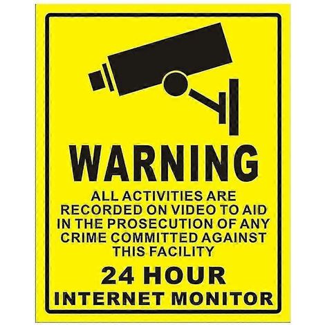 Autocollants de protection solaire imperméables Yaju pour systèmes de vidéosurveillance et d'alarme (3 pièces, jaune) (1/3)