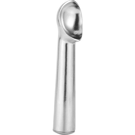 Cuillère à glace en métal portable, antiadhésive, anti-gel, sans bâton, pour cuisine, outil de service, argent brillant, coupe facile (1/5)