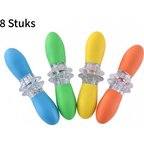 Lot de 8 fourchettes à maïs en acier inoxydable pour barbecue et grillades, poignées antidérapantes et résistantes à la chaleur, fourchettes à fruits double face, extra épaisses et durables, multicolo (1/5)