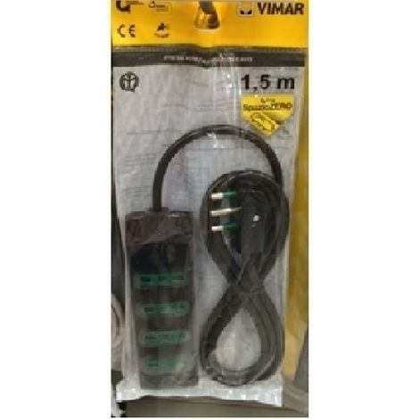 Multipresa 4 p17/11 + spa17 black fp00404.c