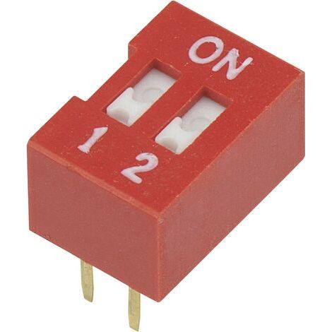 Interrupteur DIP TRU COMPONENTS 704824 Nombre de pôles 2 type slide 1 pc(s) D71651 (1/3)