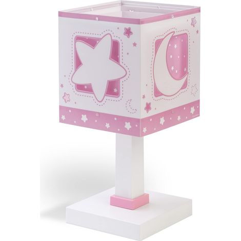 Dalber - Lampada da tavolo E-14, Chiaro di luna rosa, Multicolore, 14 x 14 x 29 (1/5)