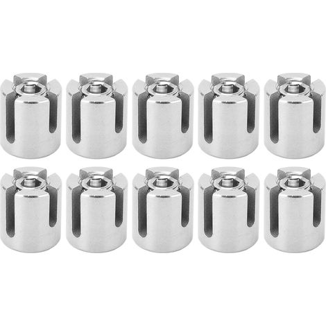 Serre-Câbles Croisés en Acier Inoxydable 316, Attaches de Sécurité pour Câbles Métalliques, Lot de 10, M8 3mm pour Garde-Corps et Treillis Mural (1/5)