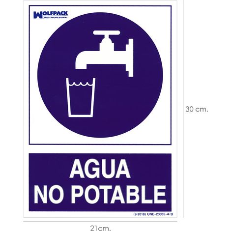 Poster Acqua non potabile 30x21cm.