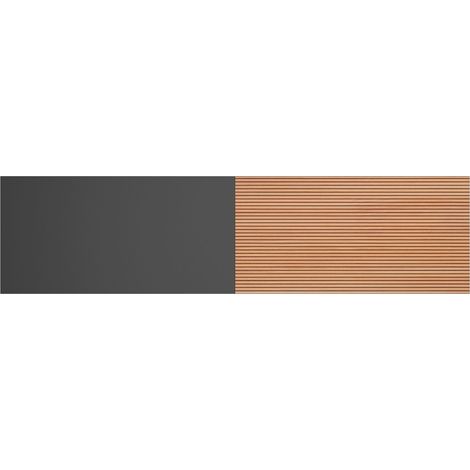 Herdasa, Cabecero colección TOKYO en melamina, de 67x240x3cm.- grafito - efecto vallado roble (1/4)