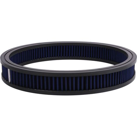 Elemento filtro aria motore ad alto flusso, lavabile e resistente, di forma rotonda, per filtri aria da 14 x 2 pollici (BLU). (1/5)