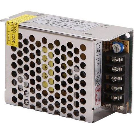 2X 24V 1A Commutateur Puissance LED Transformateur 25W LED Bande Commutateur Pilote pour CCTV Bande LED argent (1/5)