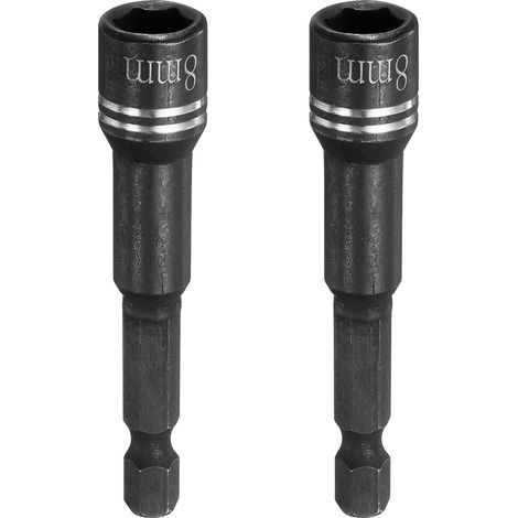 2 Pièces Embout Magnétique À Six Pans Creux 8mm 1/4" Noir (1/5)