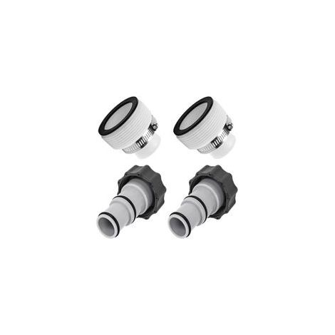 Adaptateur de tuyau de piscine , 2 pair adaptateurs de piscine de rechange, adaptateur de tuyau pour pompe Intex, raccord pour tuyau de piscine de 32mm et 1,5 " 1,25"