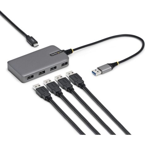 StarTech.com 5G4AC-USB-A-HUB hub di interfaccia USB 3.2 Gen 1 (3.1 Gen 1) Type-A 5000 Mbit/s Grigio (1/4)