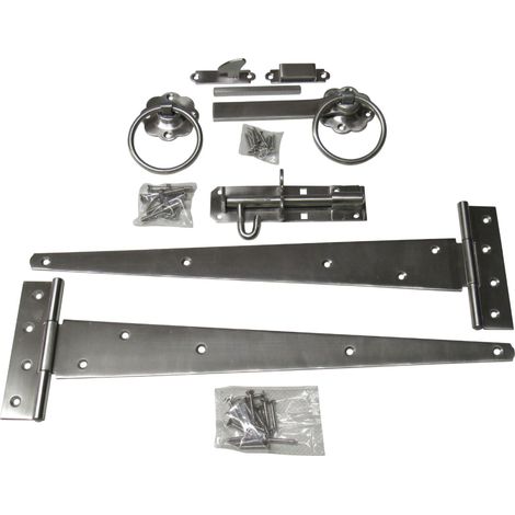 Gate Latch Kit Stainless Steel (Gate Door Handle T-Strap Shoot Bolt)