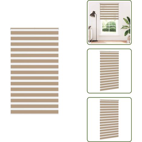 vidaXL Zebrarollo Sandbraun 135x200 cm Stoffbreite 130,9 cm Polyester (1/5)
