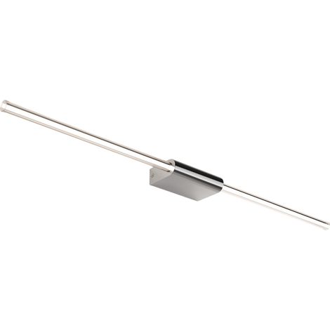 Brilliant Lampada da Parete e Soffitto Lineare LED in Cromo Lucido, Design Minimalista per Interni, Versatile, 9W, Lunghezza 87,2 cm, IP20, 360 Gradi (1/3)