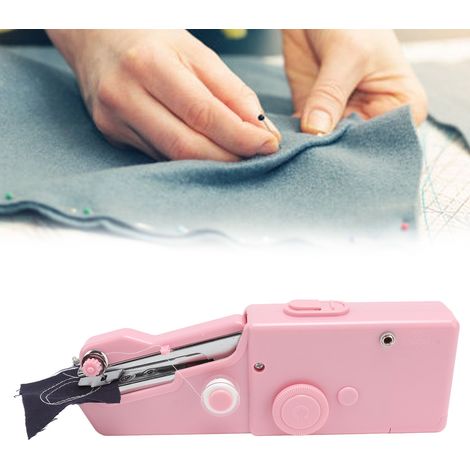 Tragbare elektrische Nähmaschine – 23-teiliges Set mit Spulen – ABS – 312 g – Rosa (1/5)