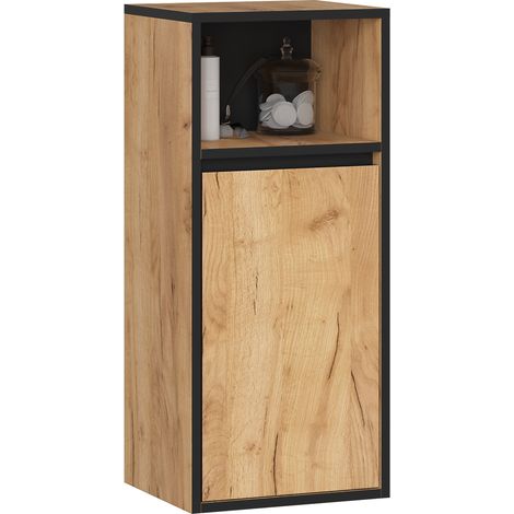Mobile bagno sospeso VAMI Rovere Craft, Nero 35 cm 1 anta 35x30x80 cm (1/5)