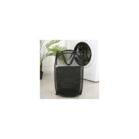 Grand panier à linge pliable en maille avec poignées pour chambre d'enfant, dortoir d'étudiant (1 paquet)