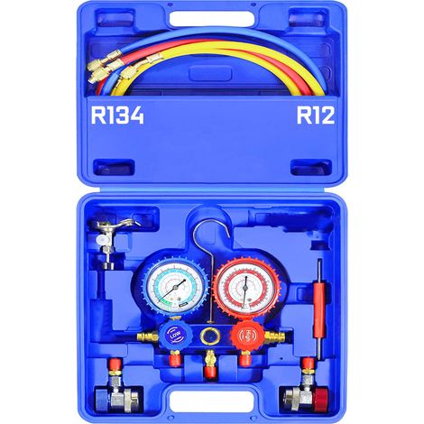 Manometro para aire acondicionado para gases R134a y R12 (1/4)