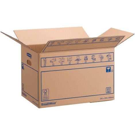 Caisse de déménagement montage manuel Fellowes – Taille M - Lot de 10 (1/2)