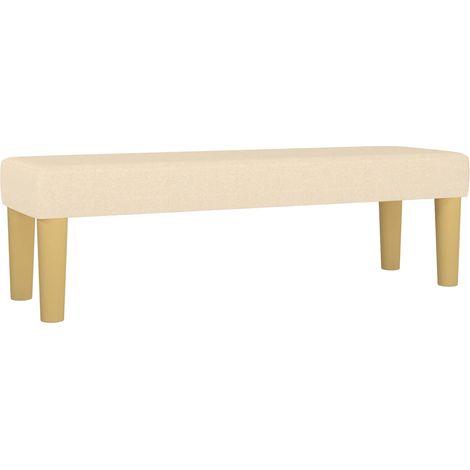 Sitzbank Creme 100x30x30 cm Stoff vidaXL