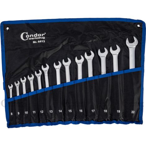 SET SERIE 13 CHIAVI COMBINATE STELLA FISSA KIT EXTRA LUNGHE 8-22mm CONDOR (1/3)