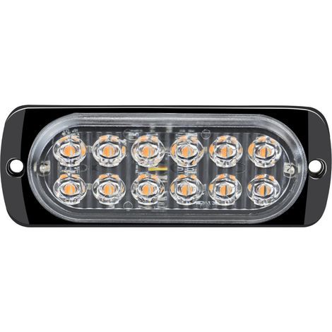 2pcs 12-24V LED Stroboscopique Voiture Ampoule Led Voiture Orange Lumineux Feux éclairage Remorque Clignotant Strobe Lights Balise Pour Voiture Utilitaire,11241mm (1/5)