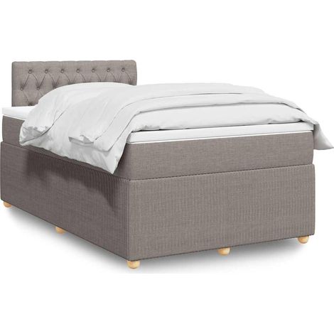 Boxspringbett mit Matratze Taupe 120x190 cm Stoff
