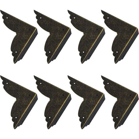 Set mit 8 Vintage-Eckenschützern aus Metall für Möbel und Tische (Bronze) (1/5)