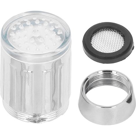 RGB-LED-beleuchtete Wasserhahndüse mit Farbwechsel und Temperaturregelung für Küchen- und Badezimmeraccessoires.