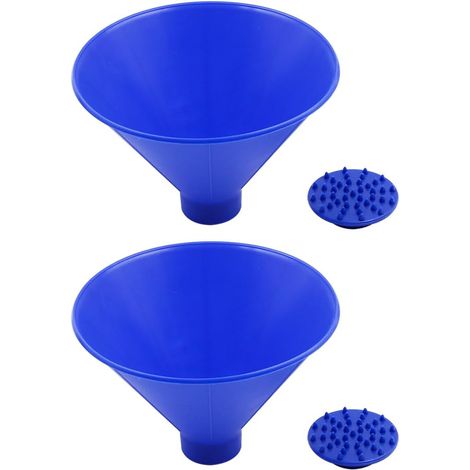 Lot de 2 grattoirs à Glace pour Voiture, grattoir à Glace à cône Rond avec Entonnoir, cône à 360 degrés, Brosse à Pelle à Neige pour Pare-Brise de Voiture (Bleu) (1/5)