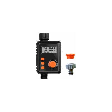 Automatic watering programmer and timer, electronic irrigation regulator, automatic irrigation timer with large LCD screen, waterproof watering controller, 9 synchronized programs (1/5)
